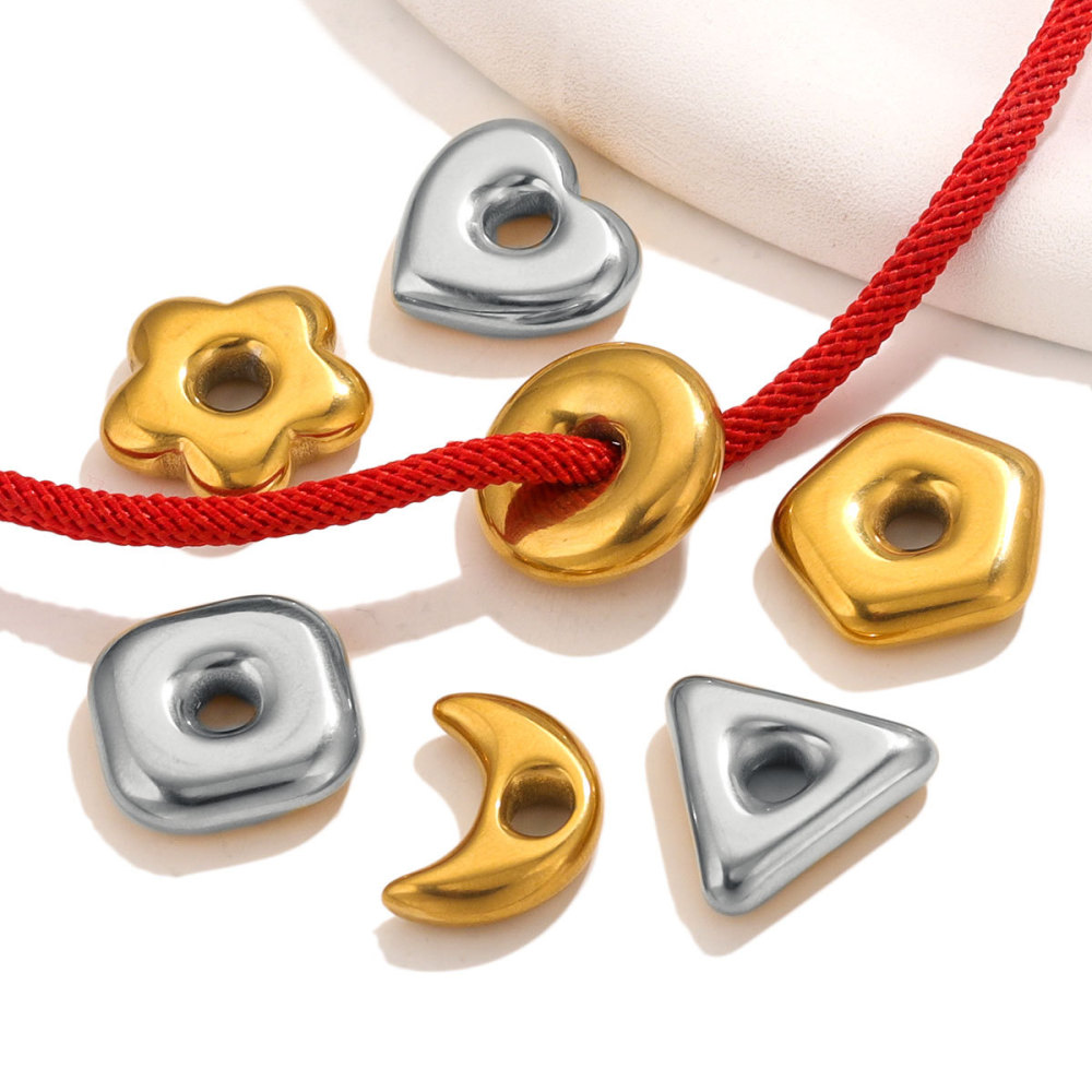 20 pcs/bag Stainless Steel Divider Beads in Various Shapes, DIY Accessories