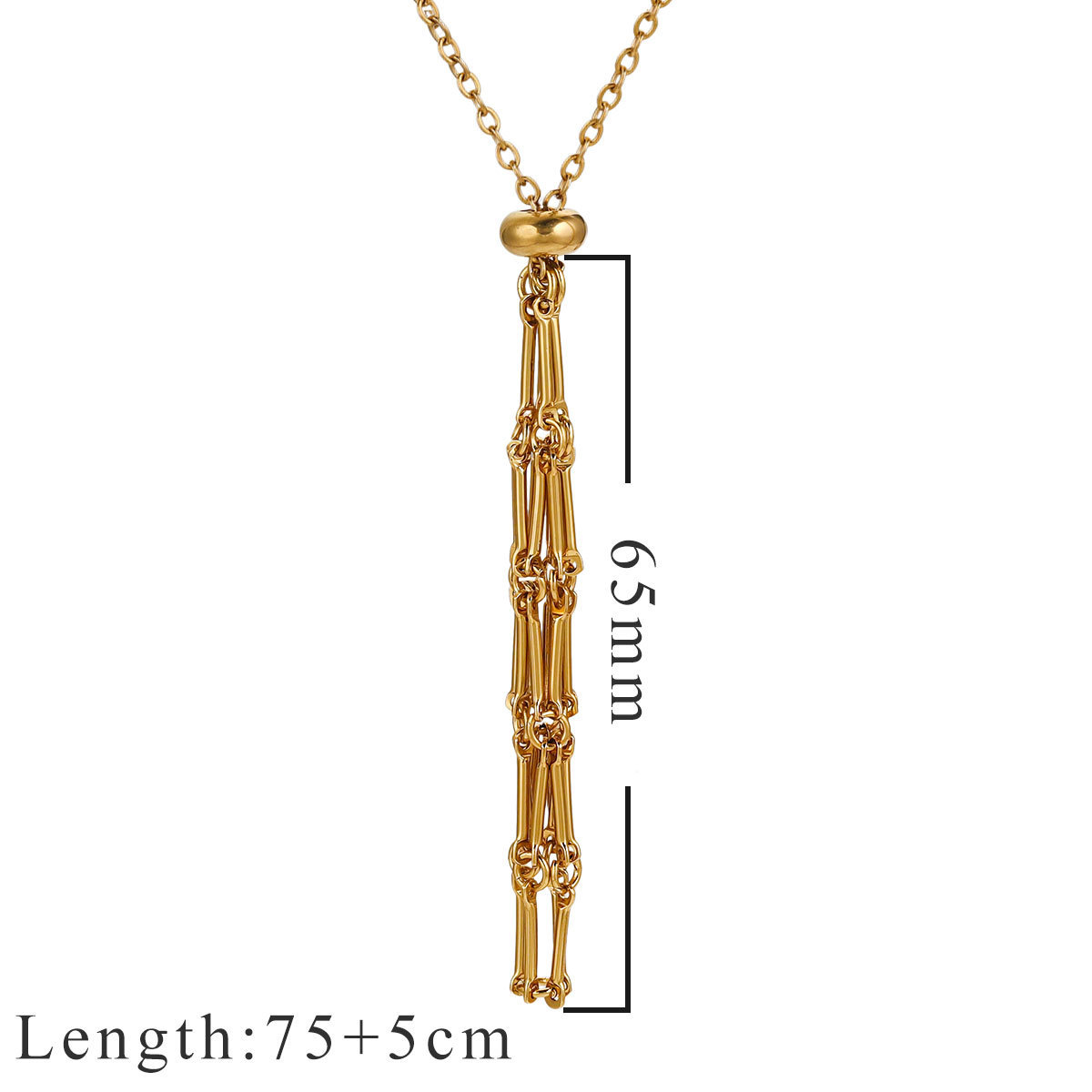 5 pcs/bag Stainless Steel Bamboo Net Necklace DIY Accessory