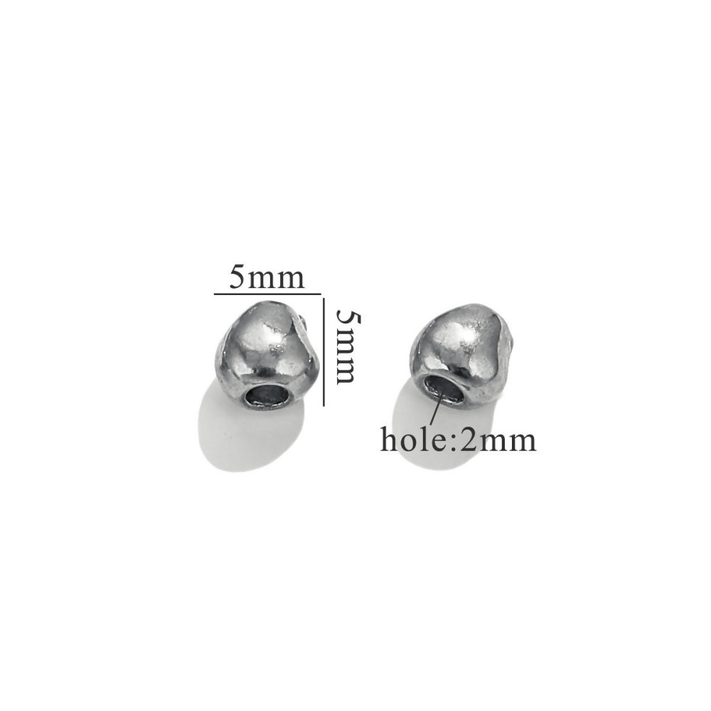 100 pcs/bag Stainless Steel Baroque Spacer Beads DIY Accessories