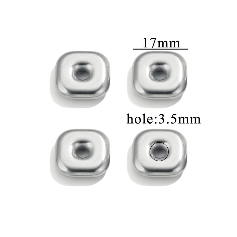 20 pcs/bag Stainless Steel Divider Beads in Various Shapes, DIY Accessories
