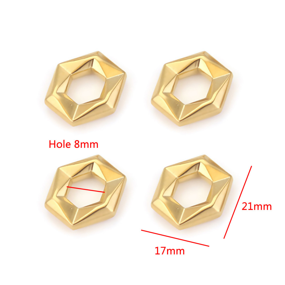 20 pcs/bag Stainless Steel Divider Beads in Various Shapes, DIY Accessories