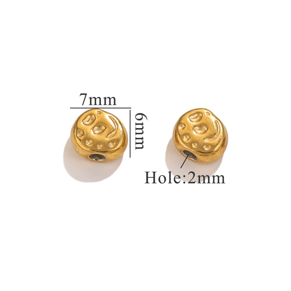 100 pcs/bag Stainless Steel Baroque Spacer Beads DIY Accessories