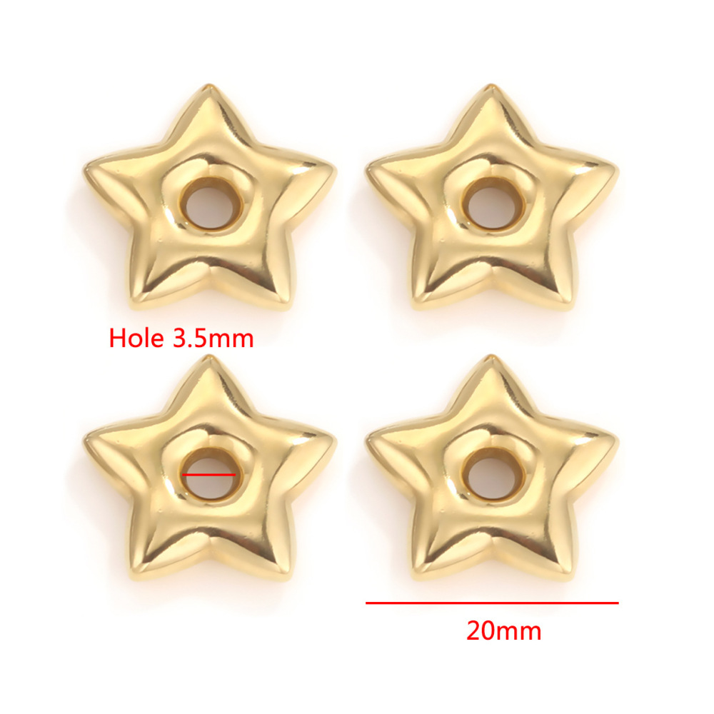 20 pcs/bag Stainless Steel Divider Beads in Various Shapes, DIY Accessories