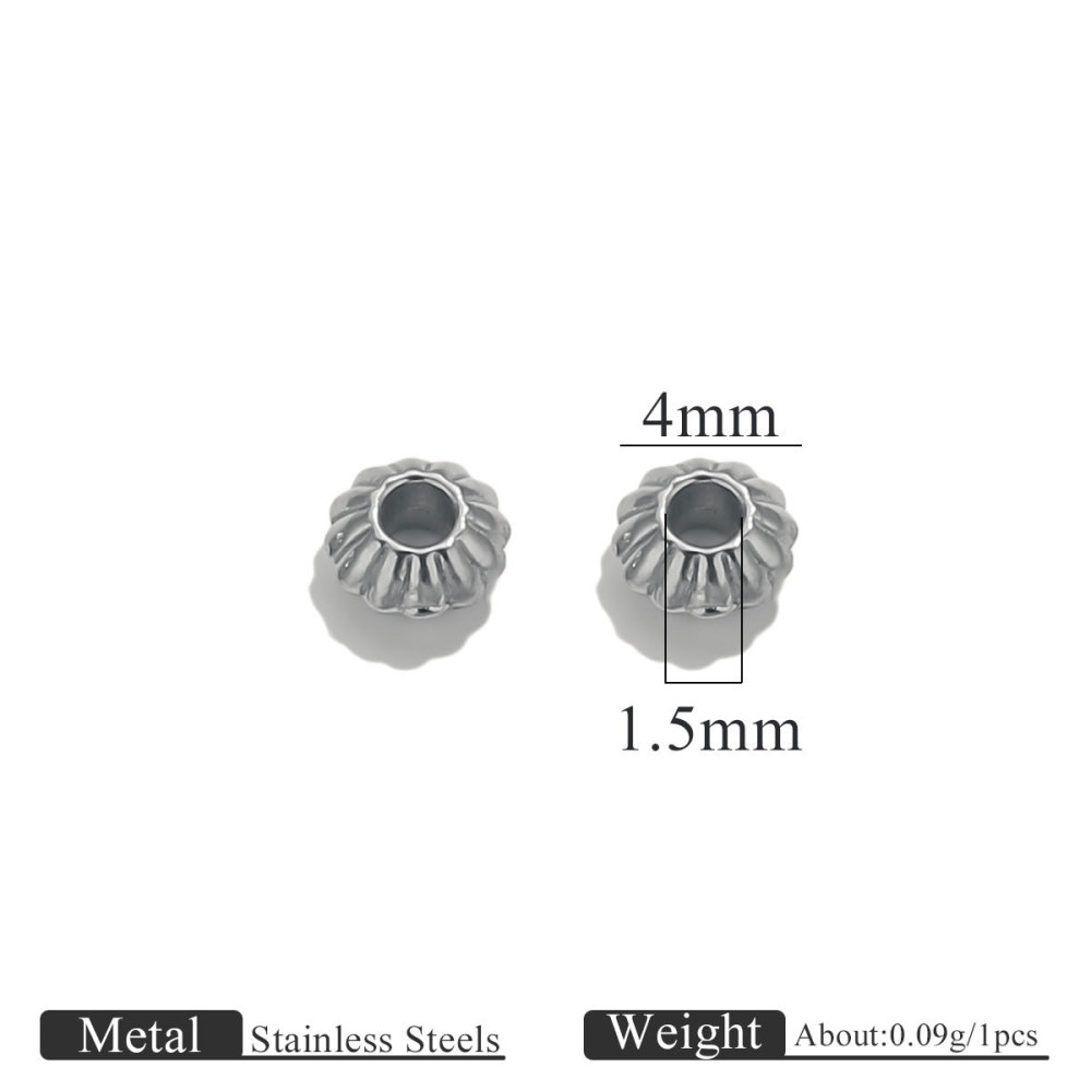 100 pcs/bag Stainless Steel Spacer Beads DIY Accessories