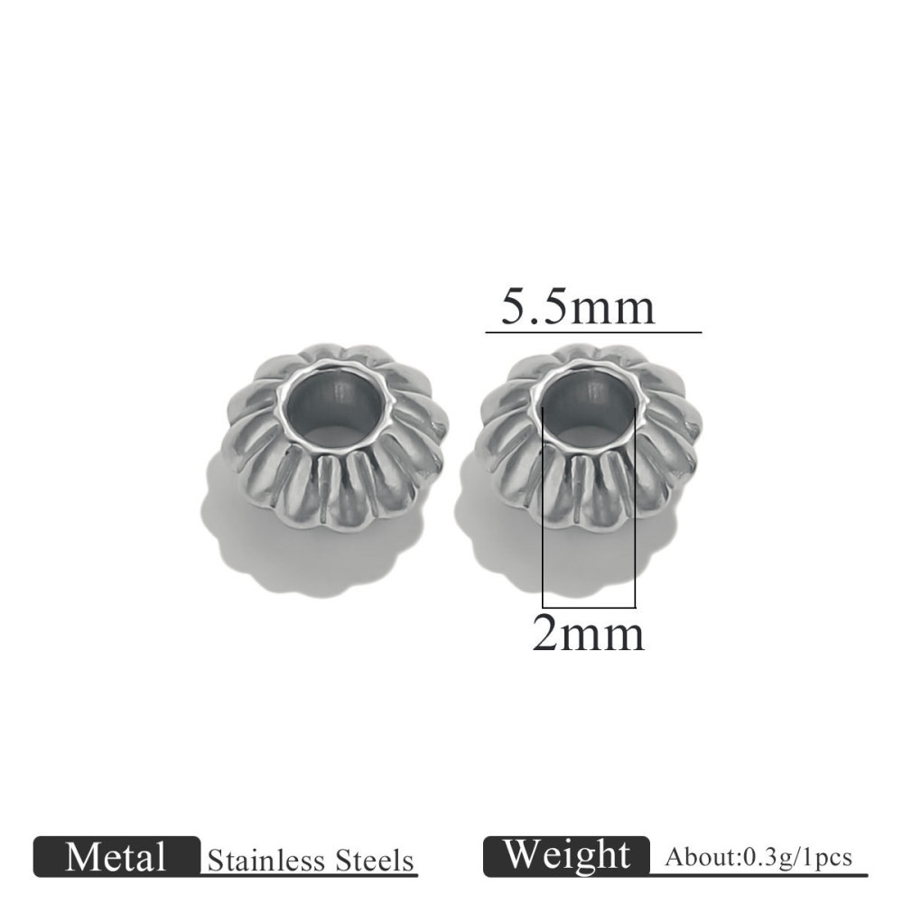 100 pcs/bag Stainless Steel Spacer Beads DIY Accessories