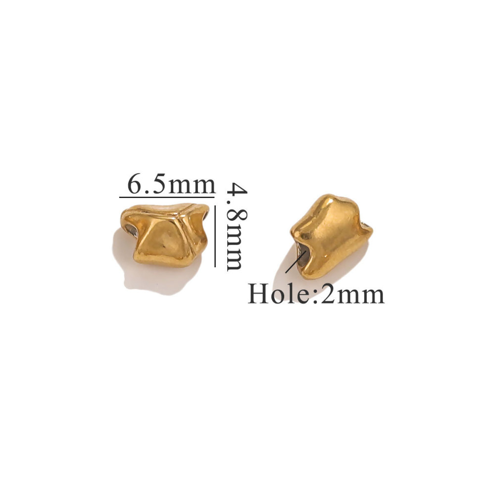 100 pcs/bag Stainless Steel Baroque Spacer Beads DIY Accessories