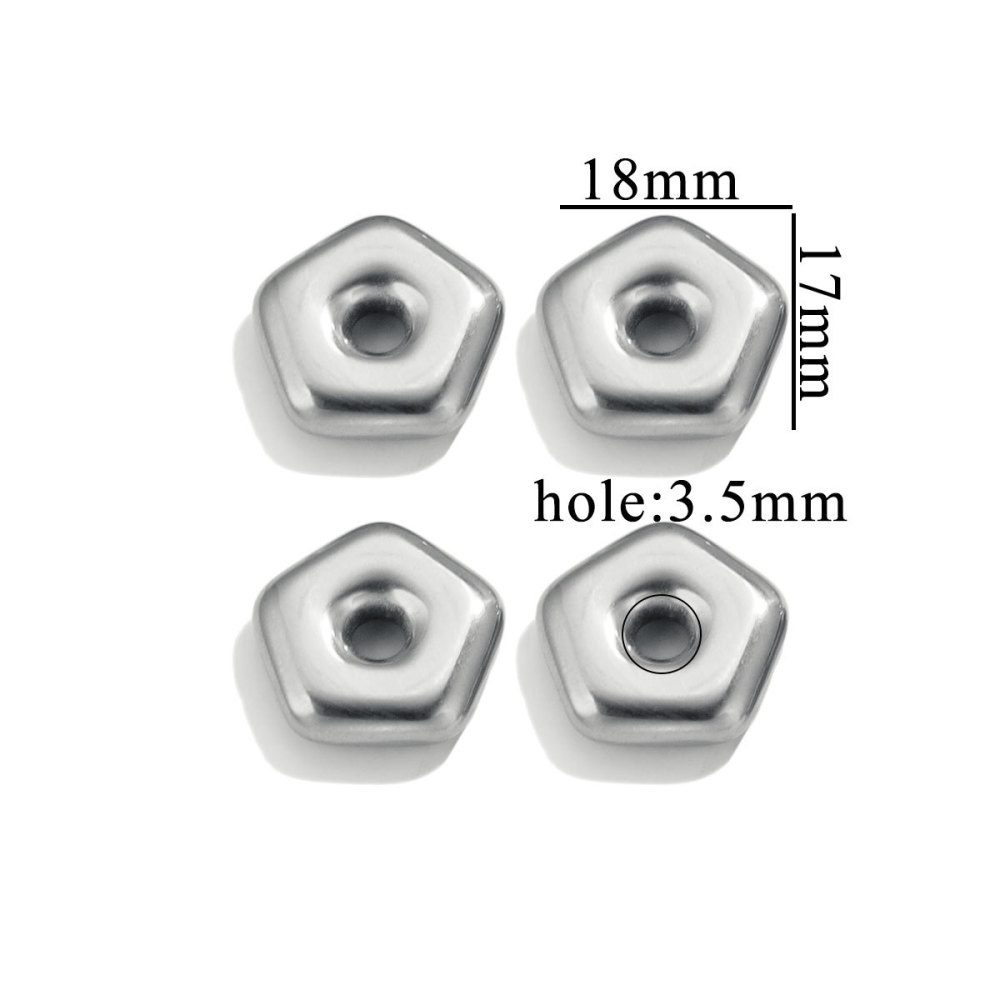 20 pcs/bag Stainless Steel Divider Beads in Various Shapes, DIY Accessories