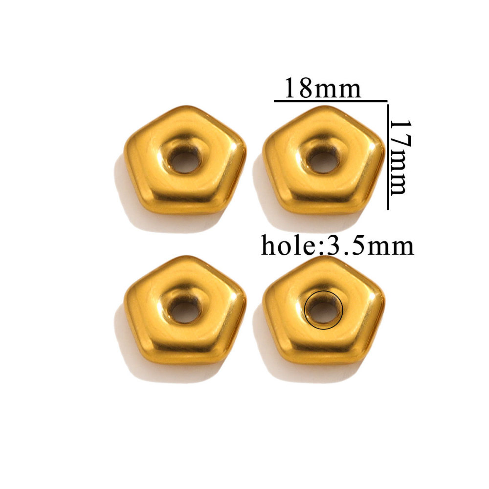 20 pcs/bag Stainless Steel Divider Beads in Various Shapes, DIY Accessories