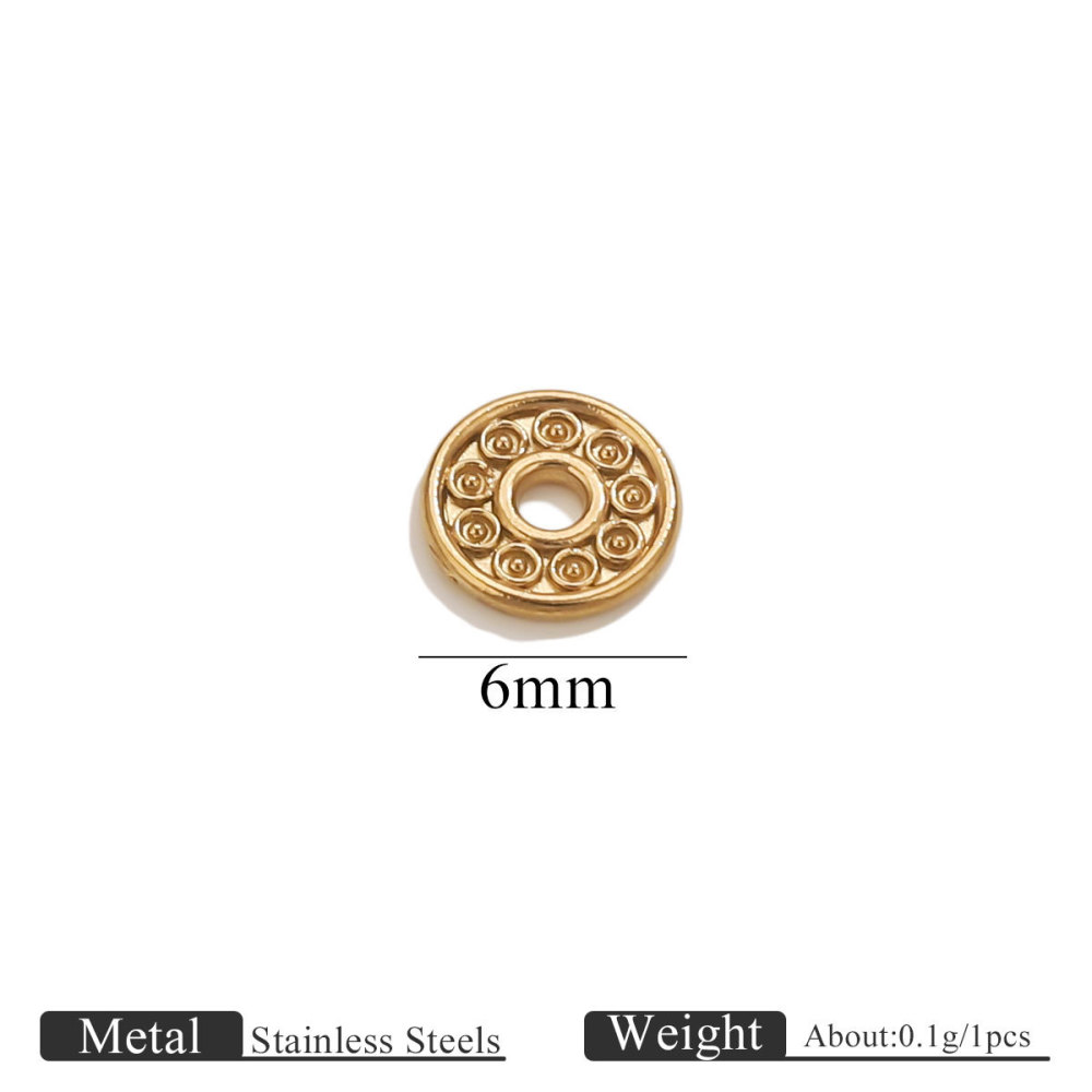 100 pcs/bag Stainless Steel 3D Bead Receptacle Spacers DIY Accessories