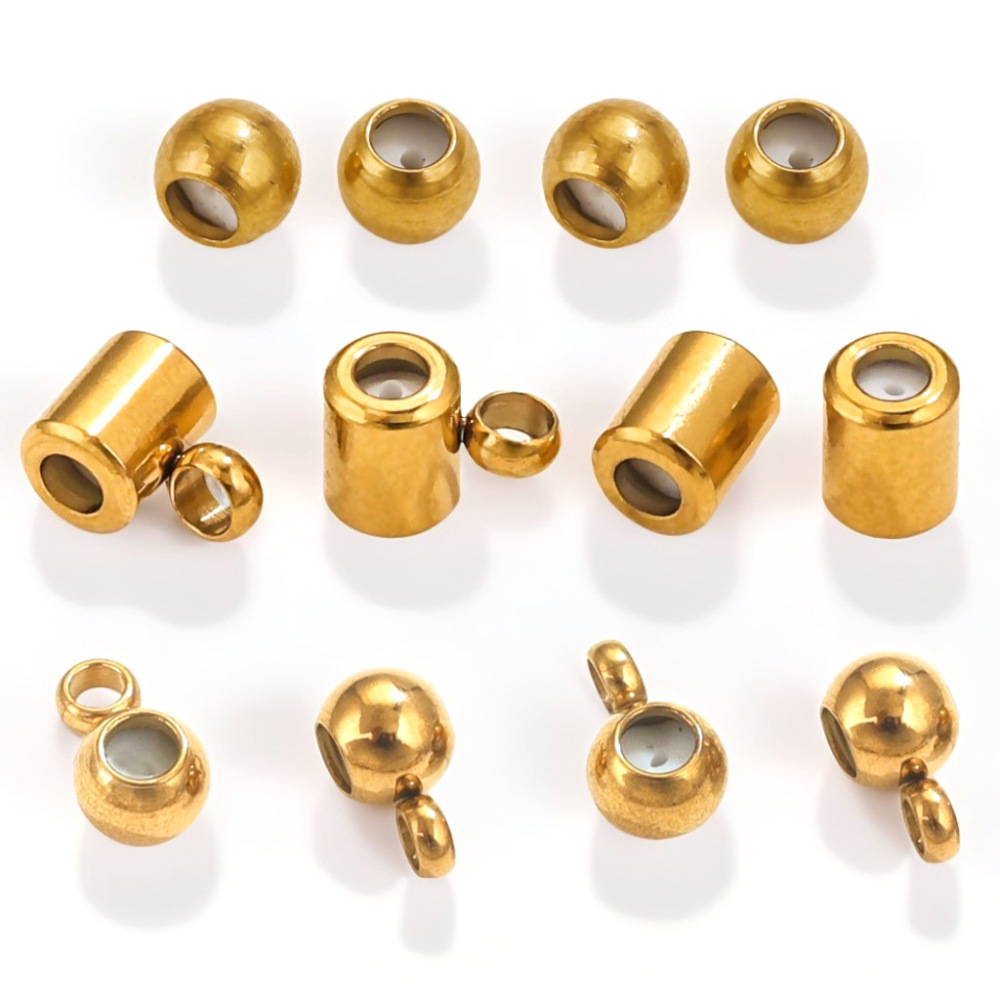 40 pcs/bag Stainless Steel Bracelet and Necklace Positioning Beads DIY Accessories