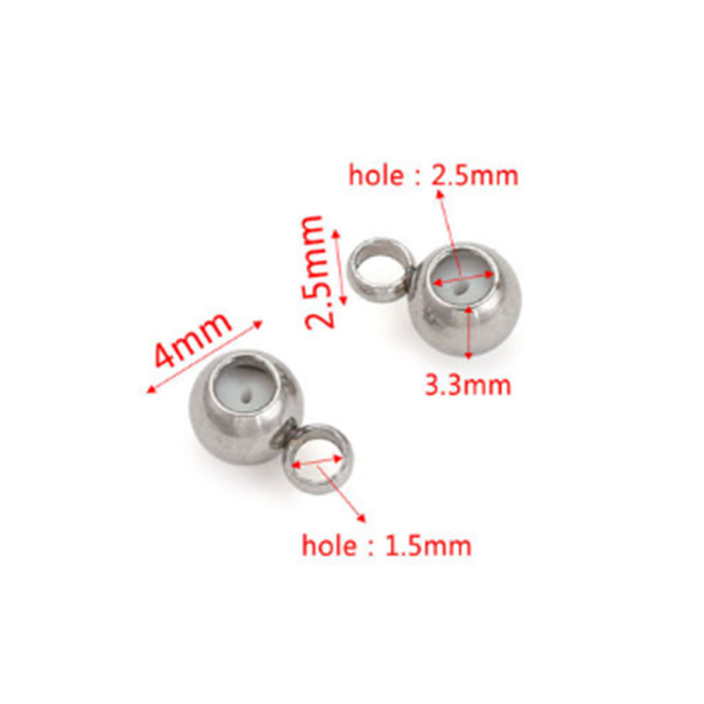 40 pcs/bag Stainless Steel Bracelet and Necklace Positioning Beads DIY Accessories