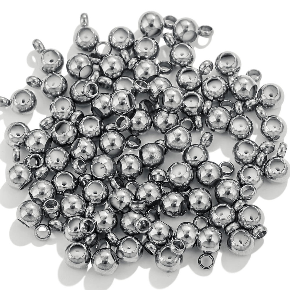 40 pcs/bag Stainless Steel Bracelet and Necklace Positioning Beads DIY Accessories