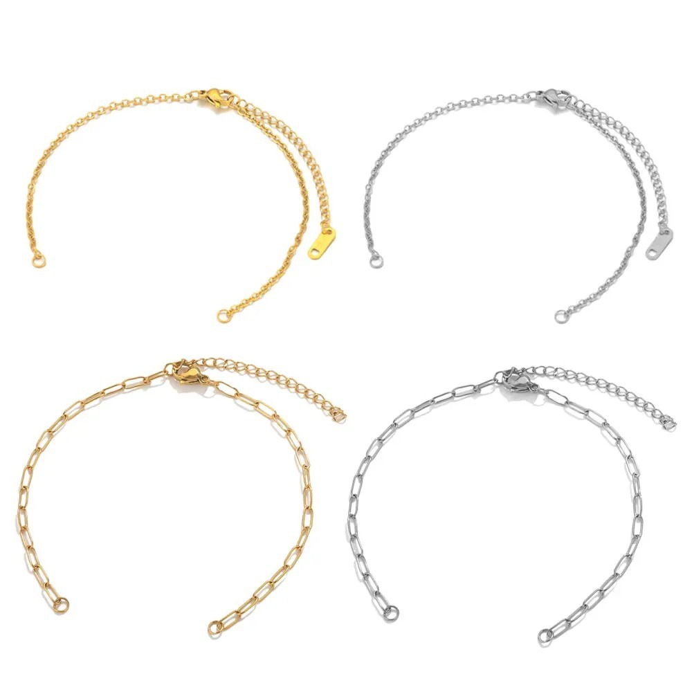 20 pcs/bag Stainless Steel Adjustable Bracelet Necklace Semi-Finished DIY Accessories