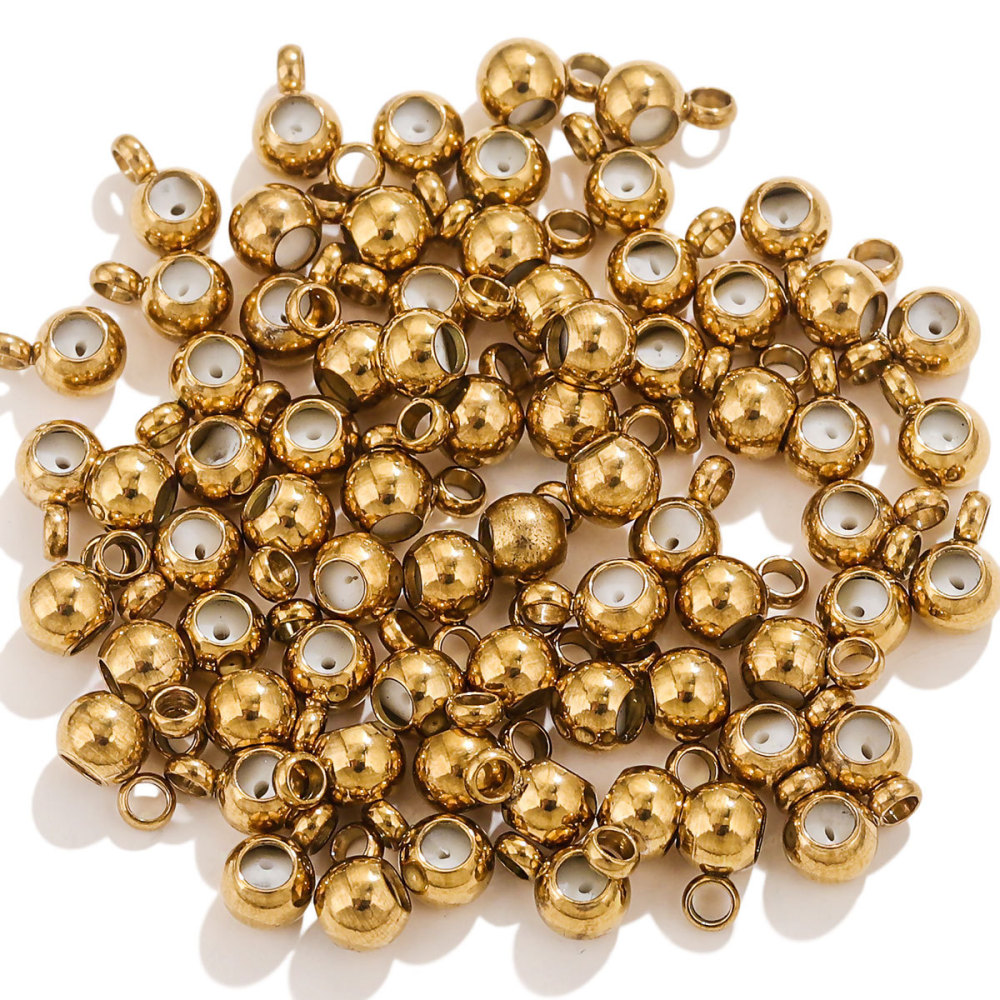 40 pcs/bag Stainless Steel Bracelet and Necklace Positioning Beads DIY Accessories