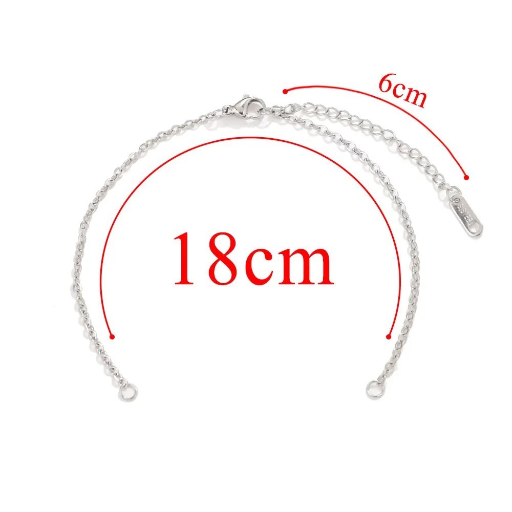 20 pcs/bag Stainless Steel Adjustable Bracelet Necklace Semi-Finished DIY Accessories
