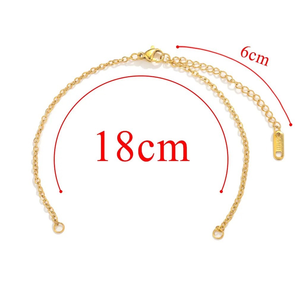20 pcs/bag Stainless Steel Adjustable Bracelet Necklace Semi-Finished DIY Accessories