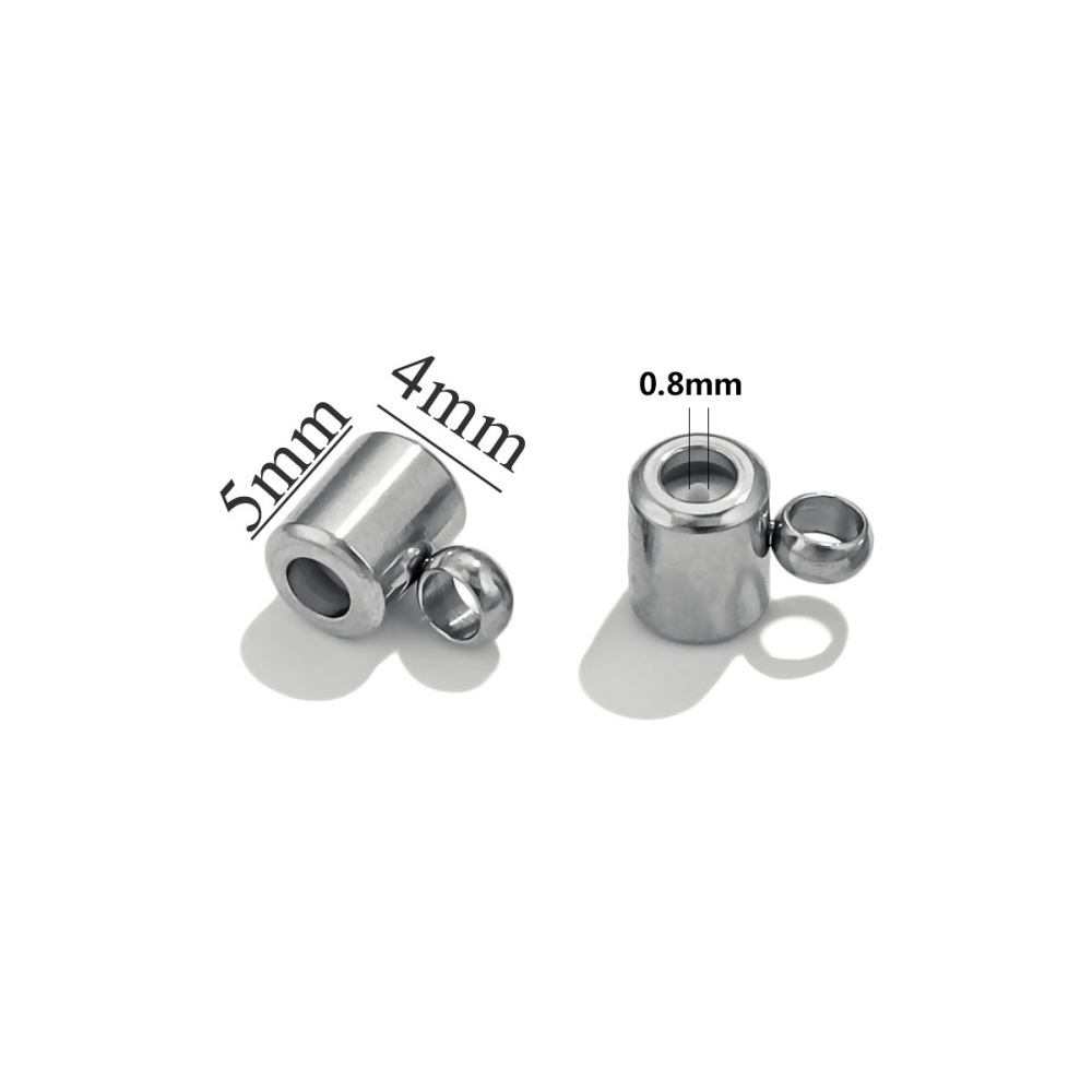 40 pcs/bag Stainless Steel Bracelet and Necklace Positioning Beads DIY Accessories
