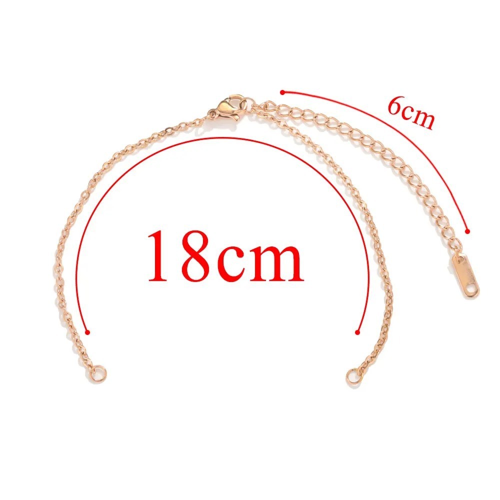 20 pcs/bag Stainless Steel Adjustable Bracelet Necklace Semi-Finished DIY Accessories