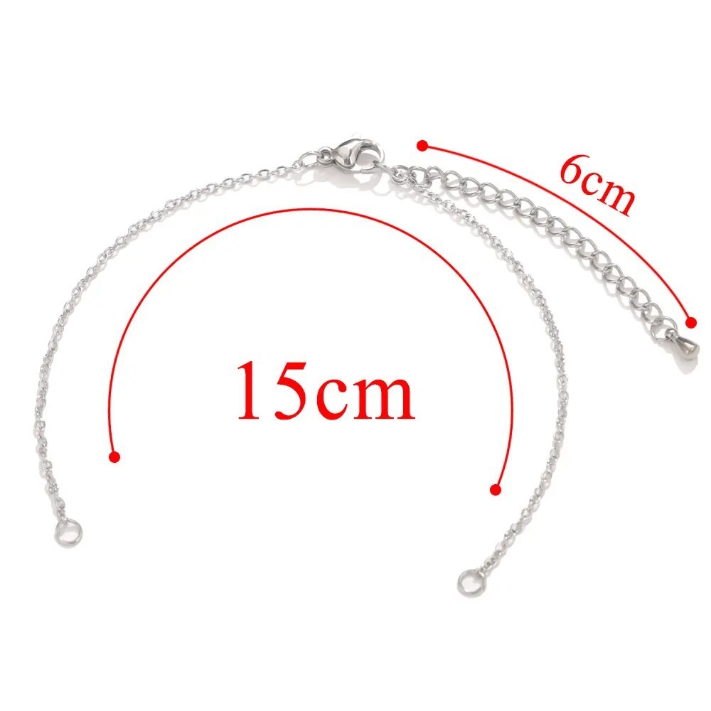 20 pcs/bag Stainless Steel Adjustable Bracelet Necklace Semi-Finished DIY Accessories