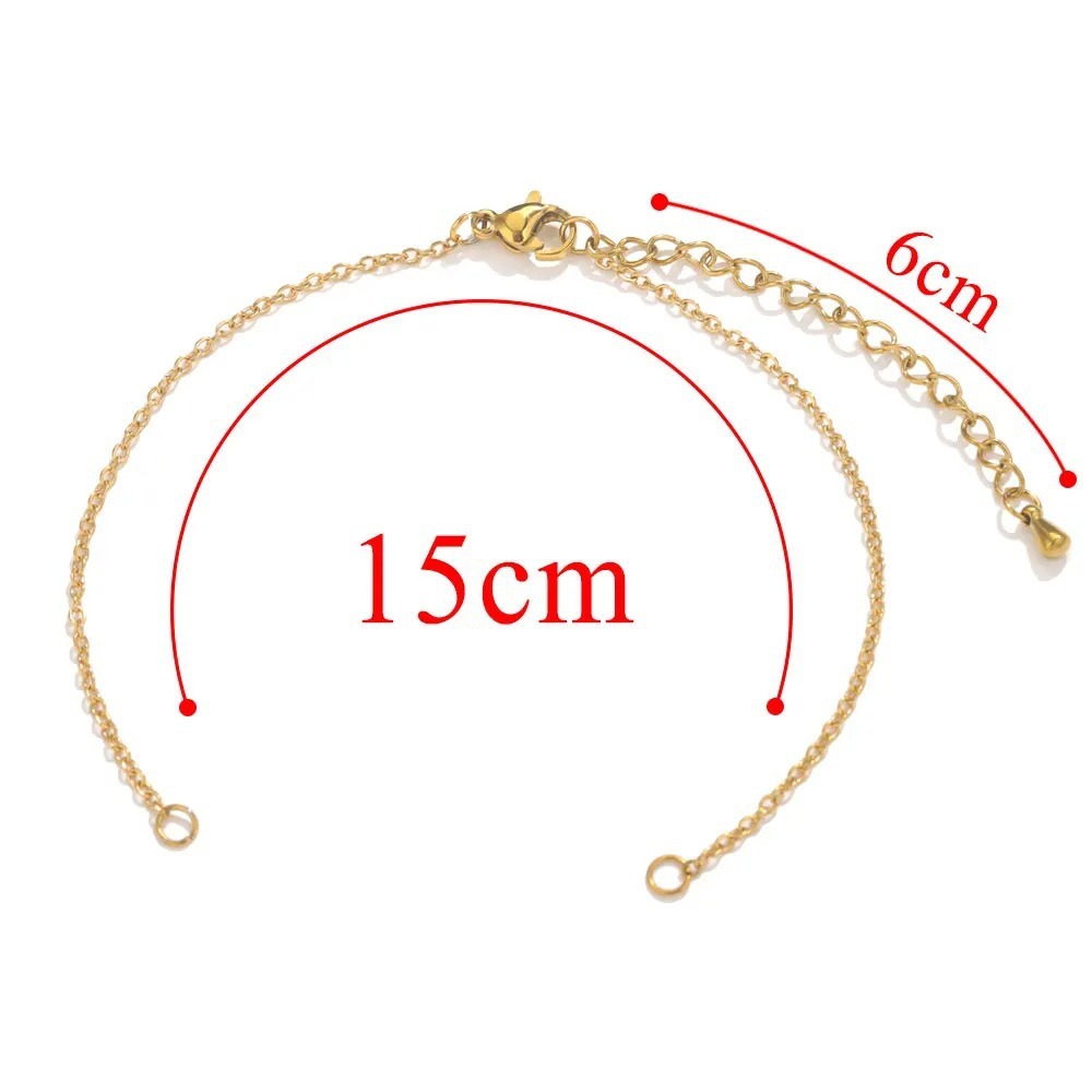 20 pcs/bag Stainless Steel Adjustable Bracelet Necklace Semi-Finished DIY Accessories