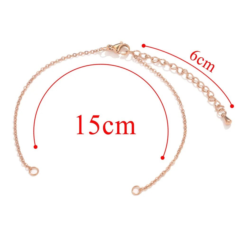 20 pcs/bag Stainless Steel Adjustable Bracelet Necklace Semi-Finished DIY Accessories