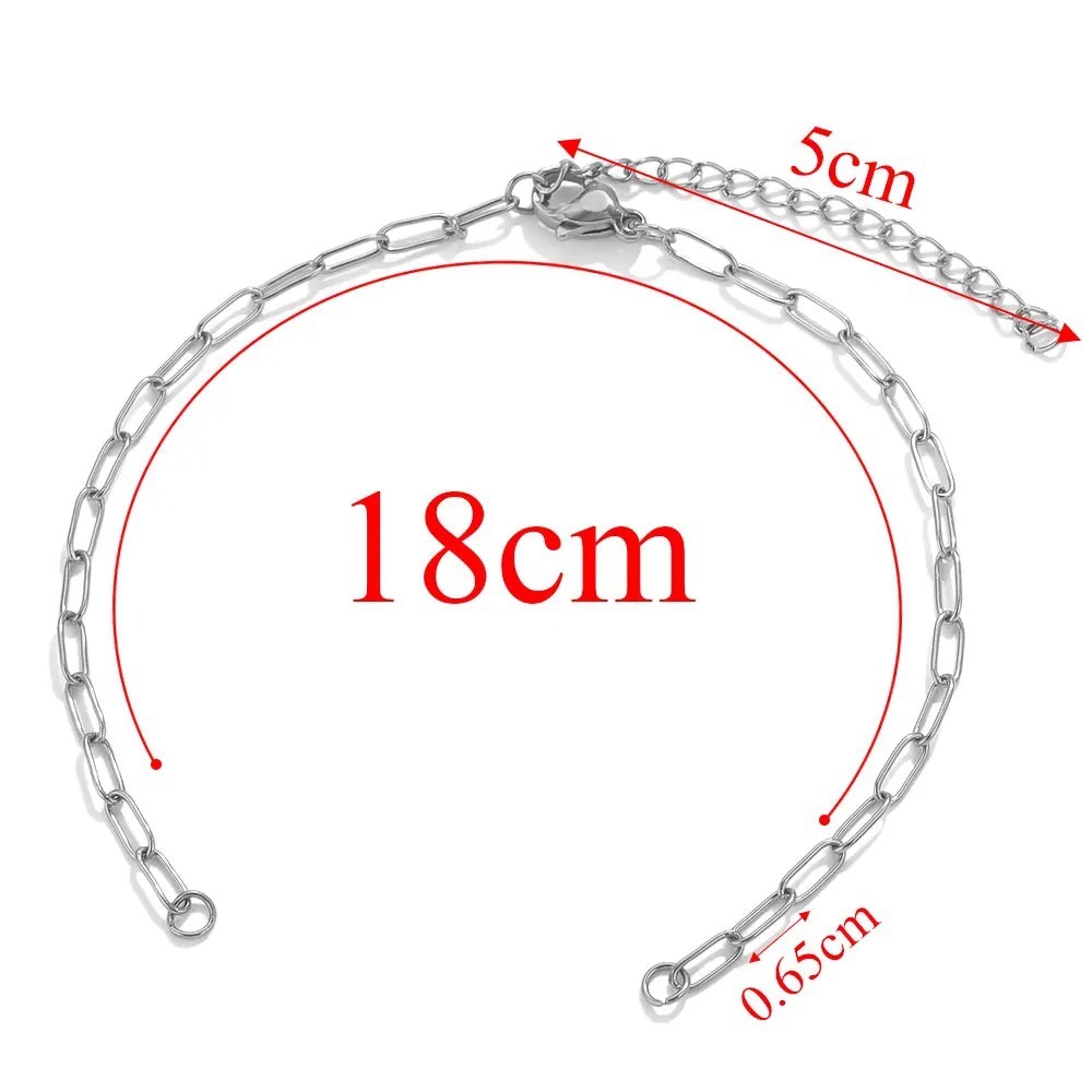 20 pcs/bag Stainless Steel Adjustable Bracelet Necklace Semi-Finished DIY Accessories