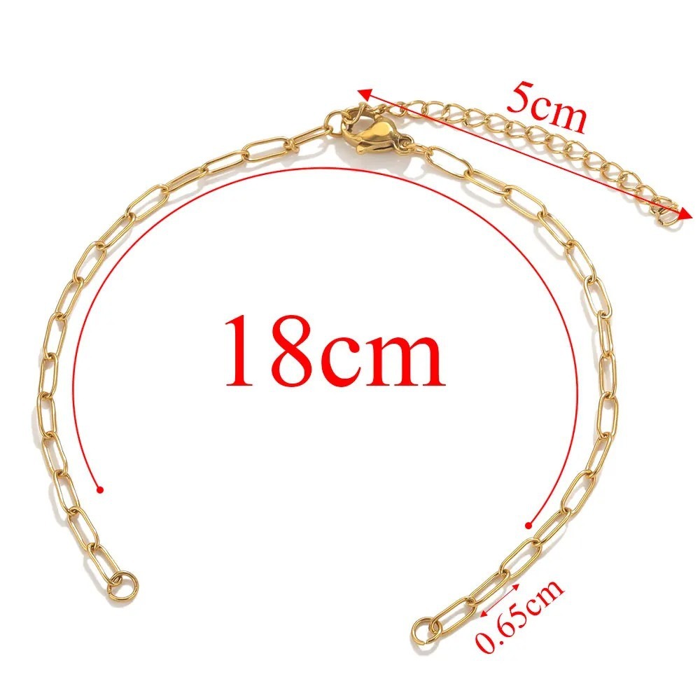 20 pcs/bag Stainless Steel Adjustable Bracelet Necklace Semi-Finished DIY Accessories