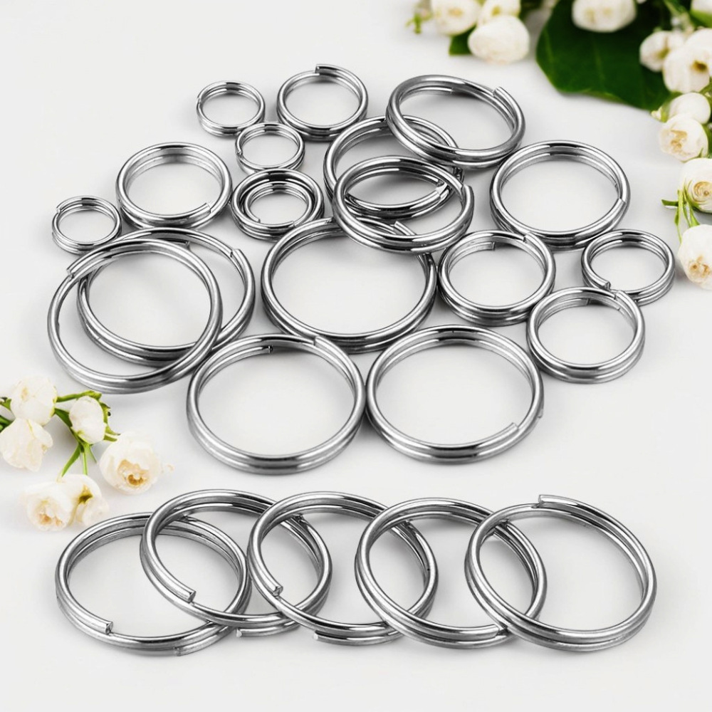 1000 pcs/bag Stainless Steel Mini Keychain Connector Rings DIY Accessories