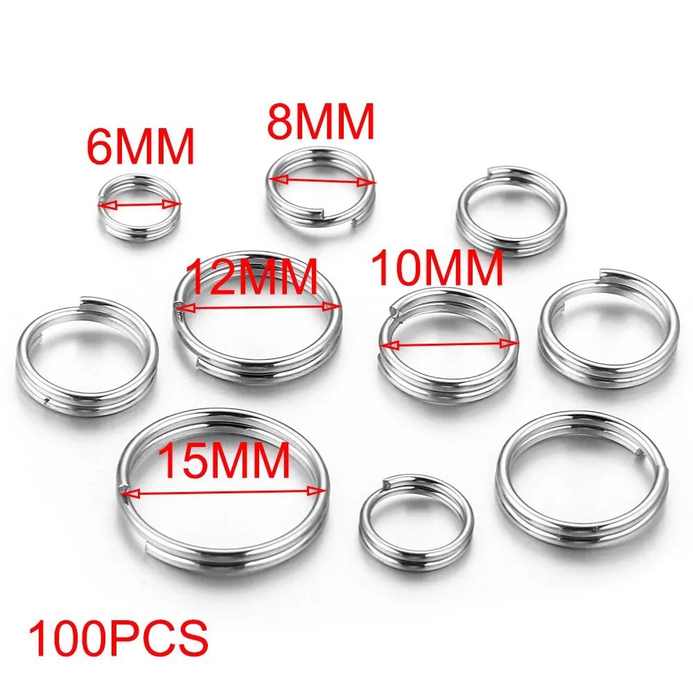 1000 pcs/bag Stainless Steel Mini Keychain Connector Rings DIY Accessories