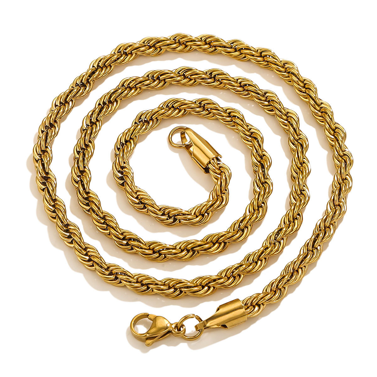 10 pcs/bag Stainless Steel Twisted Necklace Chains, DIY Accessories