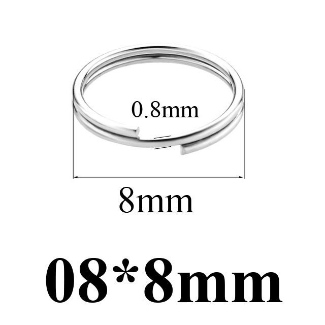 1000 pcs/bag Stainless Steel Mini Keychain Connector Rings DIY Accessories