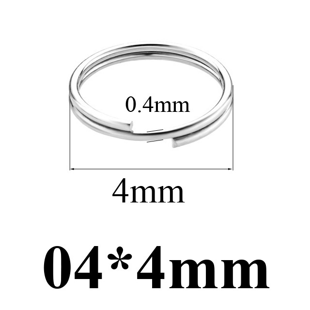 1000 pcs/bag Stainless Steel Mini Keychain Connector Rings DIY Accessories