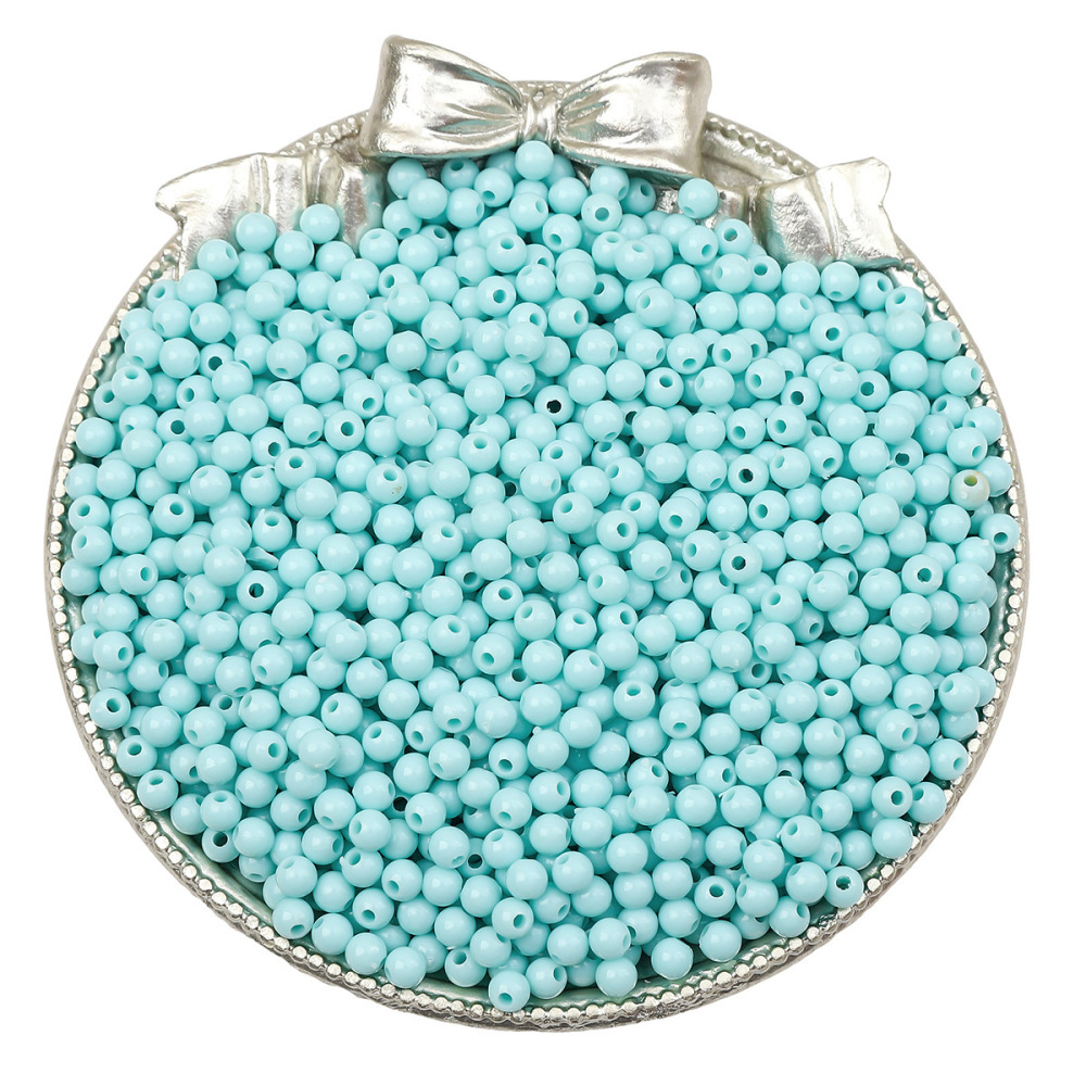 5000 pcs/bag 4mm solid color acrylic round beads for DIY beading