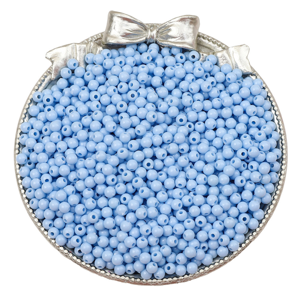 5000 pcs/bag 4mm solid color acrylic round beads for DIY beading