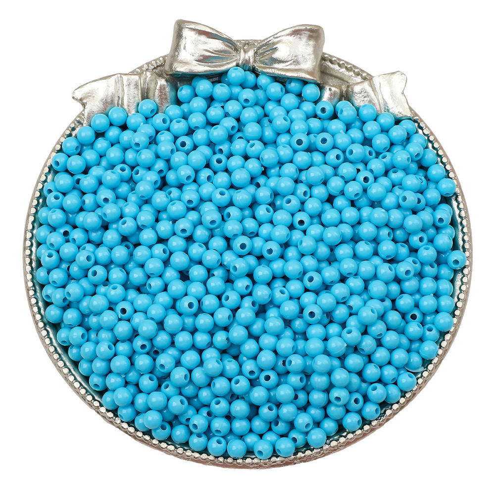 5000 pcs/bag 4mm solid color acrylic round beads for DIY beading