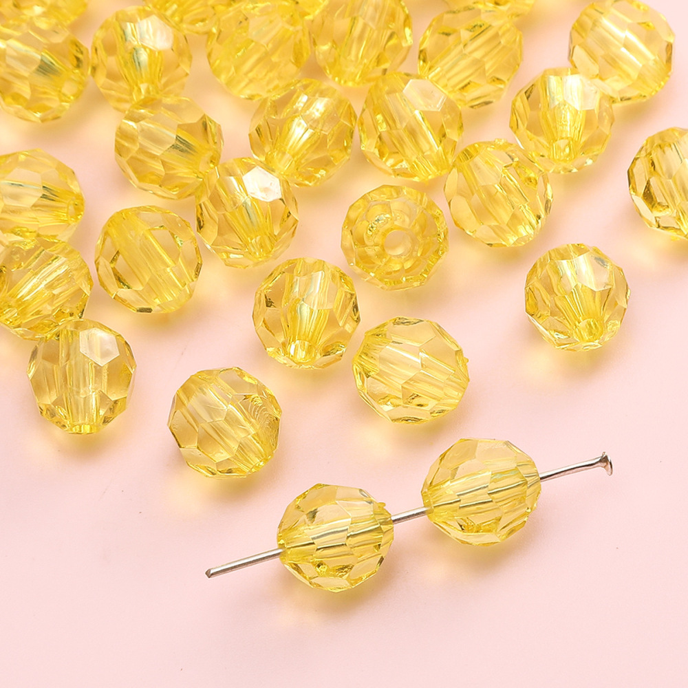 400g/bag Round Faceted Acrylic Beads for DIY Beading
