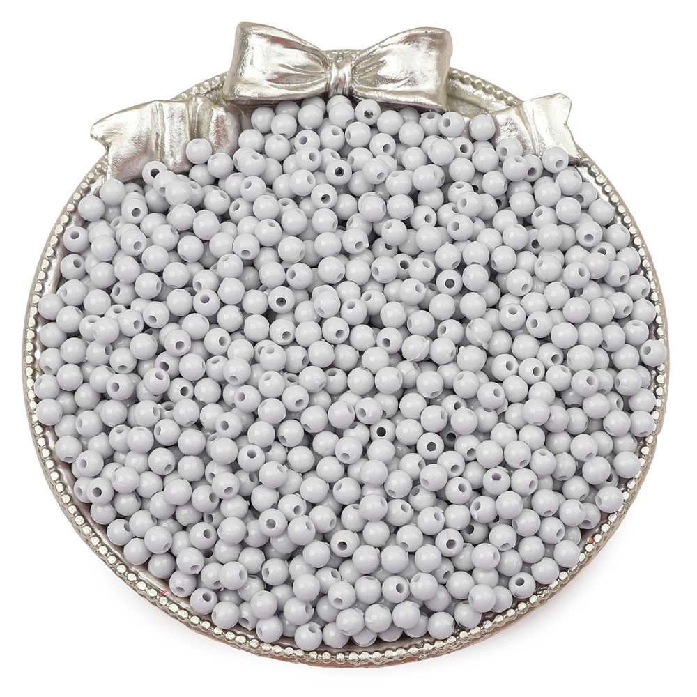 5000 pcs/bag 4mm solid color acrylic round beads for DIY beading