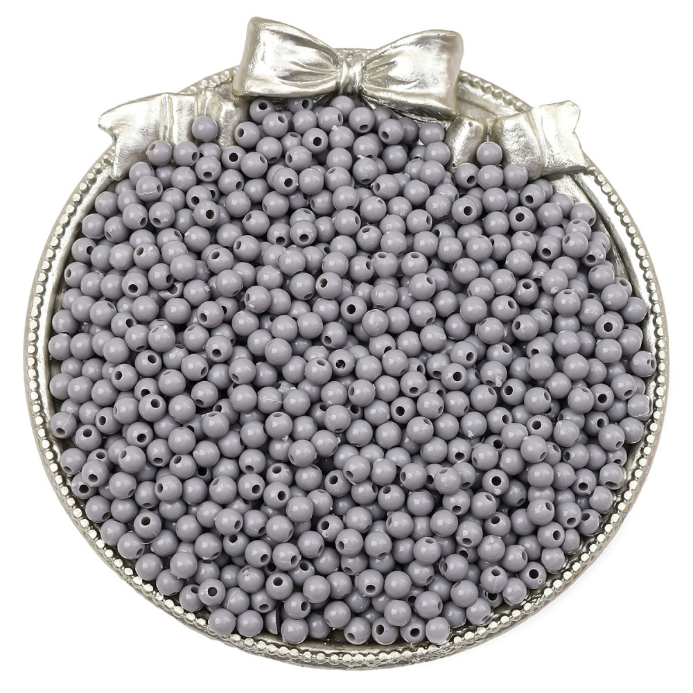 5000 pcs/bag 4mm solid color acrylic round beads for DIY beading