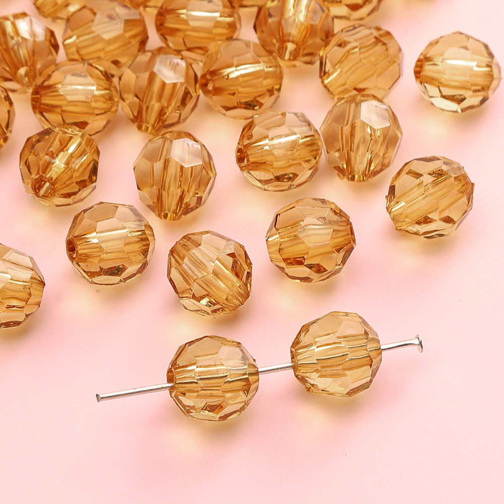 400g/bag Round Faceted Acrylic Beads for DIY Beading