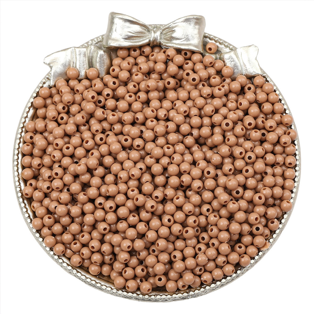 5000 pcs/bag 4mm solid color acrylic round beads for DIY beading