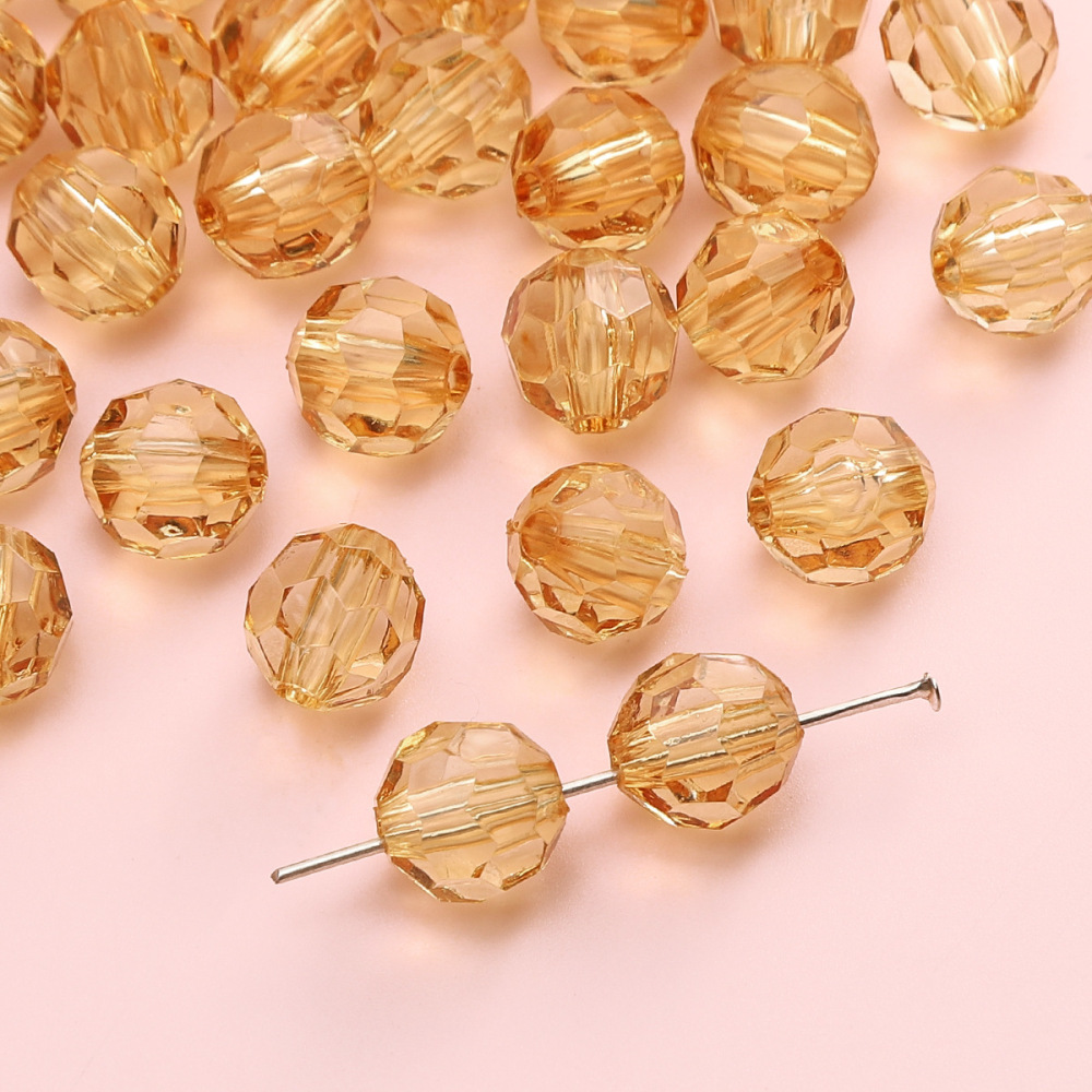 400g/bag Round Faceted Acrylic Beads for DIY Beading