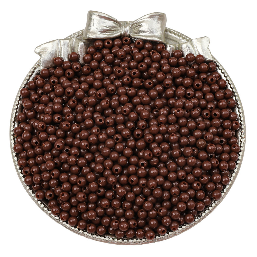 5000 pcs/bag 4mm solid color acrylic round beads for DIY beading