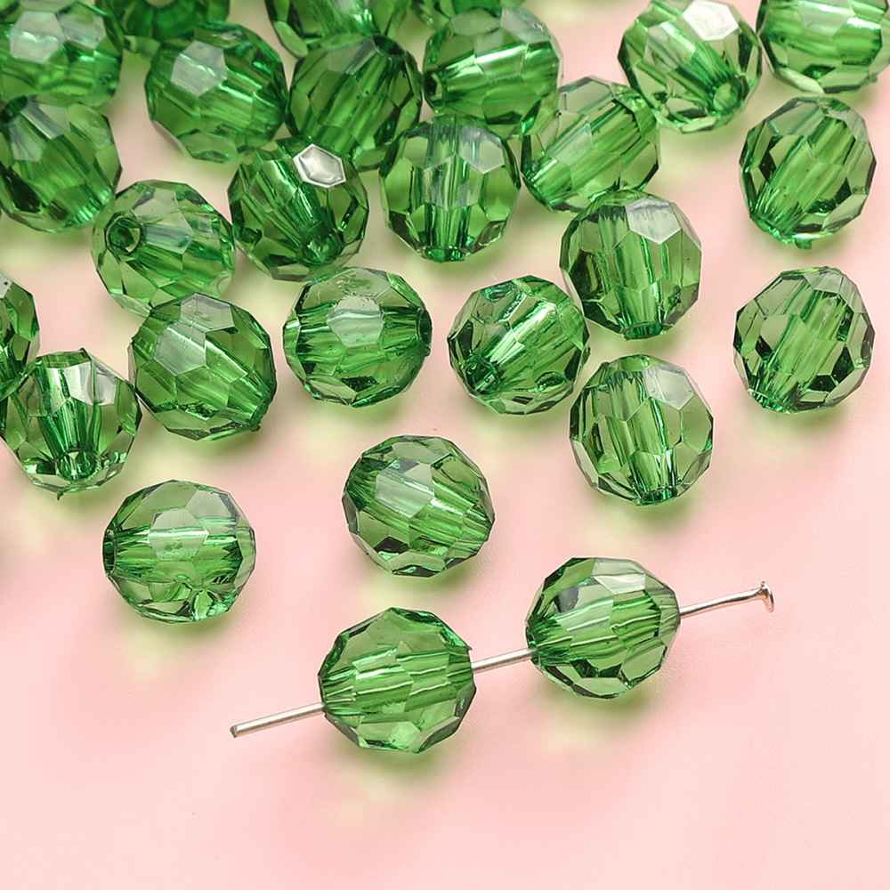 400g/bag Round Faceted Acrylic Beads for DIY Beading