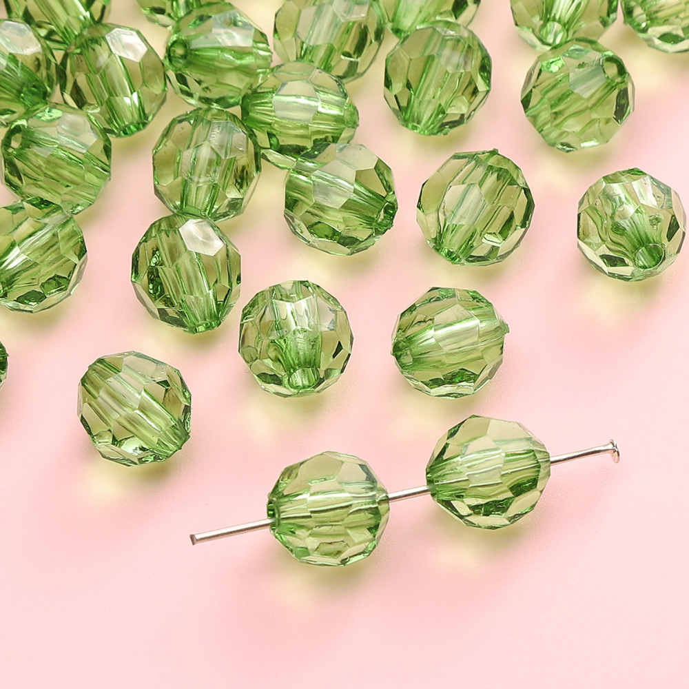 400g/bag Round Faceted Acrylic Beads for DIY Beading