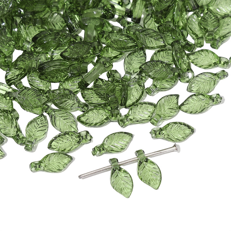 500 pcs/bag Acrylic Mini Tree Leaf Beads DIY Beads