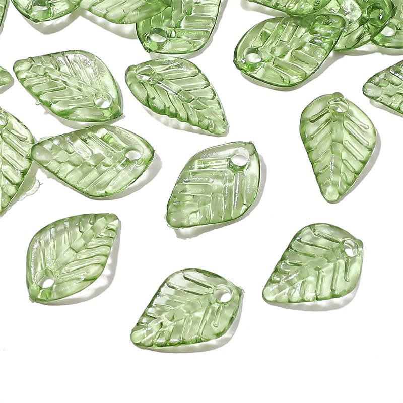 500 pcs/bag Acrylic Mini Tree Leaf Beads DIY Beads