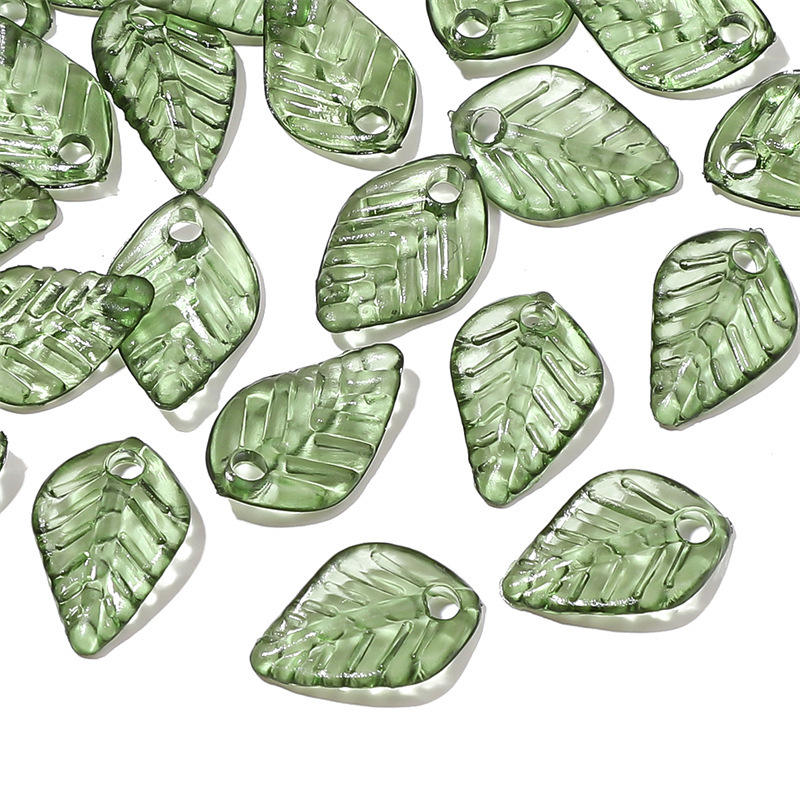 500 pcs/bag Acrylic Mini Tree Leaf Beads DIY Beads