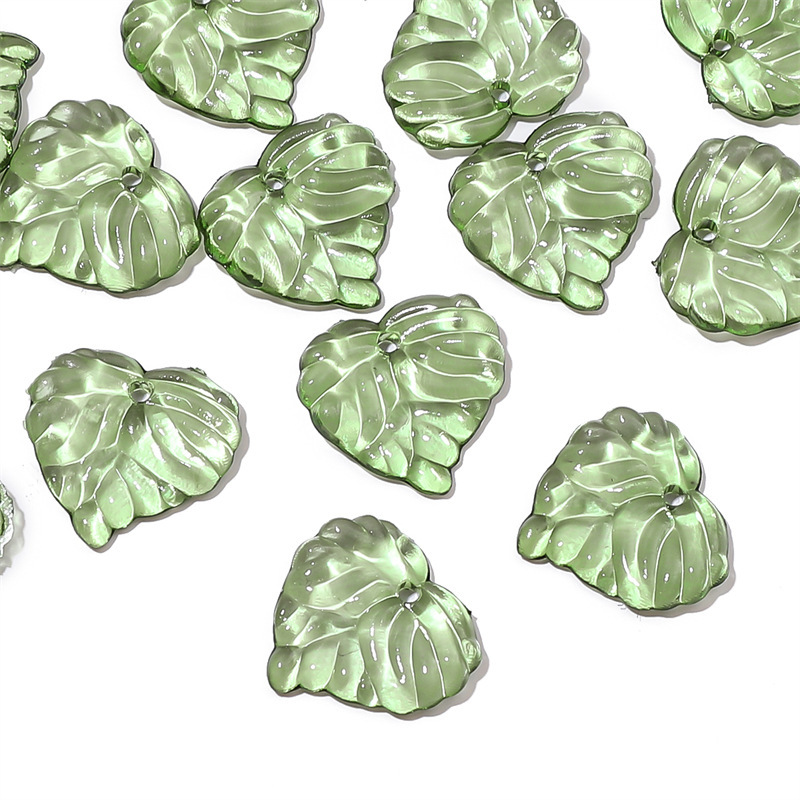 500 pcs/bag Acrylic Mini Tree Leaf Beads DIY Beads