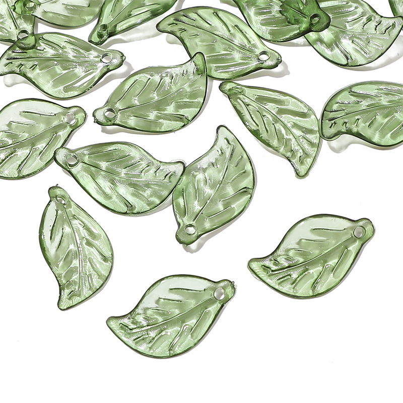 500 pcs/bag Acrylic Mini Tree Leaf Beads DIY Beads
