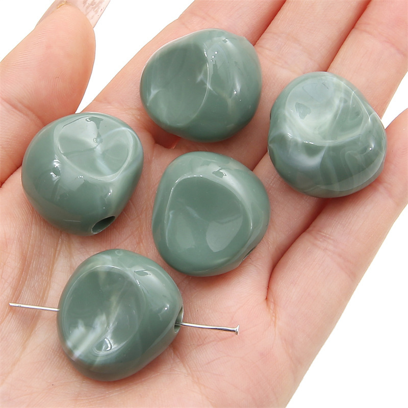 500g/bag Acrylic Large Hole Irregular Shaped Loose Beads for DIY Beads